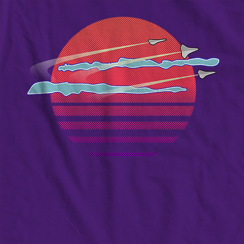 Alien Sun retrowave t-shirt
