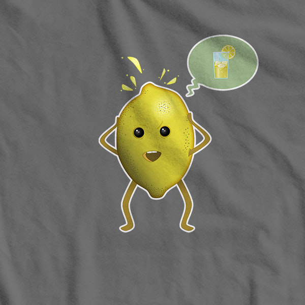 Anxiety Lemon food character t-shirt