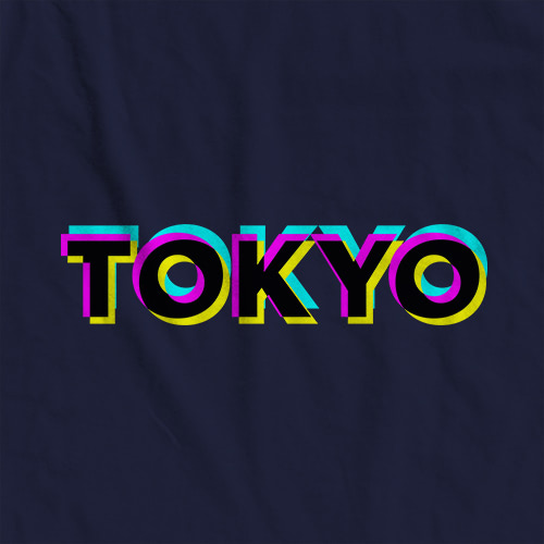 Tokyo city in CYMK colors t-shirt